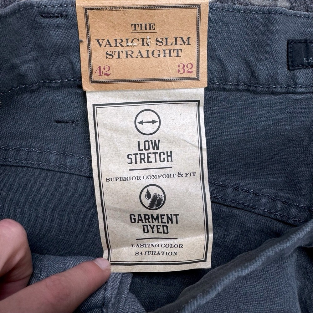 NEW Polo Ralph Lauren Varick Slim Straight Low Stretch Jeans Gray Men's 42x32 - Picture 5 of 14